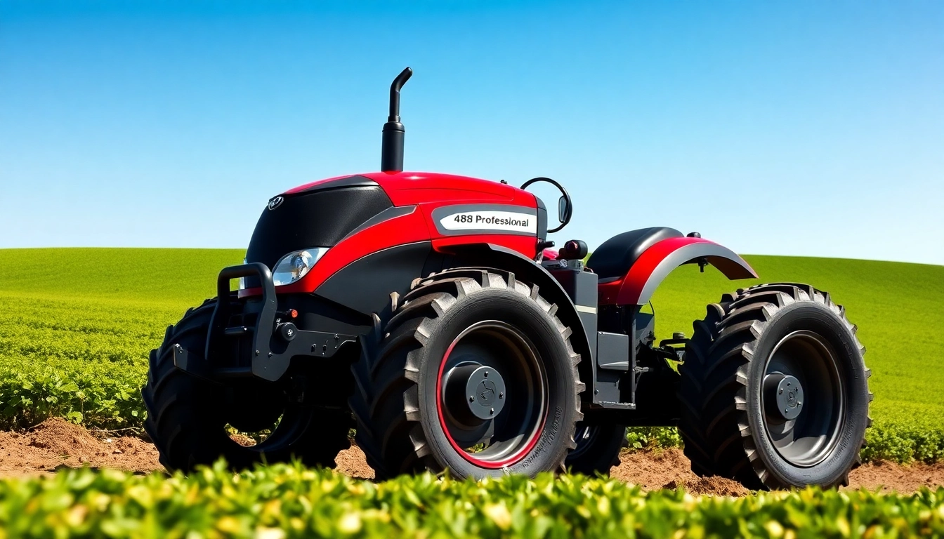 AF88 tractor showcasing powerful features in a bright agricultural landscape.