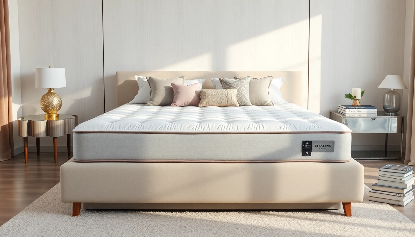 Experience comfort with a luxurious Stearns and Foster Foundation King mattress in an elegant bedroom.