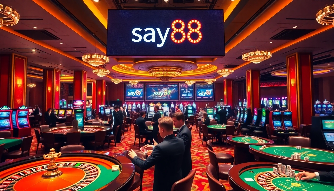 Experience excitement at the say88 casino with dynamic poker and slot action in a luxurious setting.