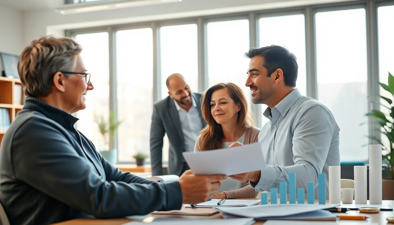 Consult with a financial advisor near me offering personalized guidance in a bright office.