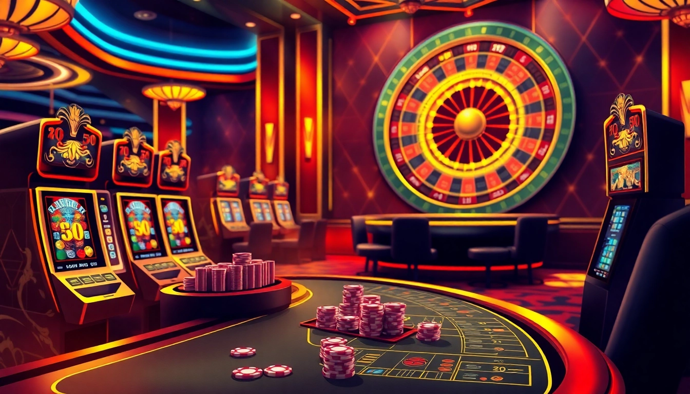 Experience the thrill of gambling at sinbet.ink with vibrant casino tables and enticing slot machines.