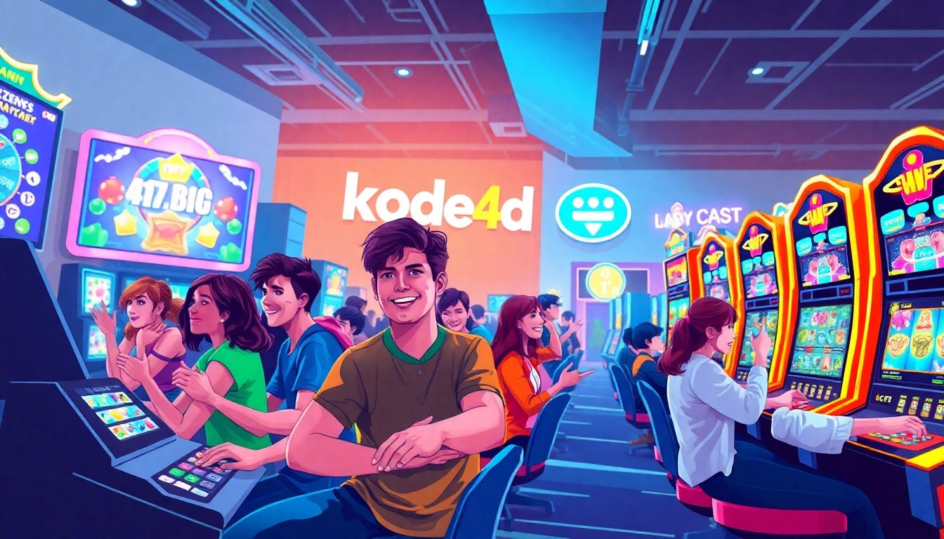 Kode4d players enjoying an exciting online gaming environment with vibrant colors and dynamic games.