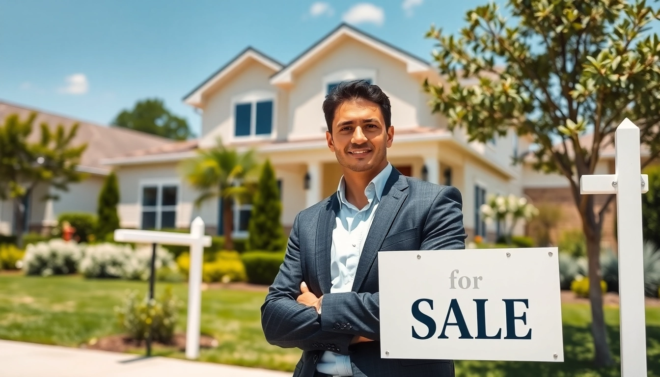 Explore Real Estate with a professional agent in a charming suburban setting.