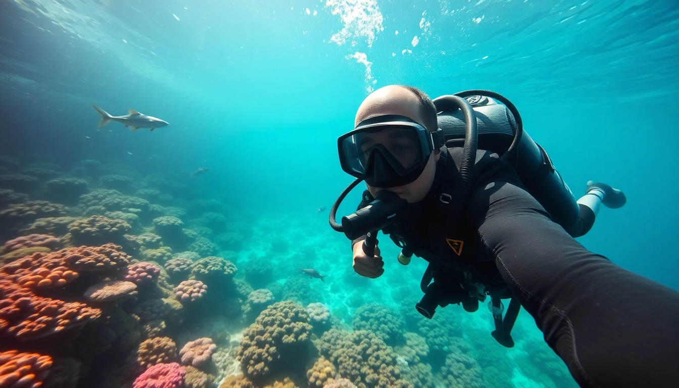 Tauchen Lernen für Anfänger mit Unterwasserblick auf Korallenriffe