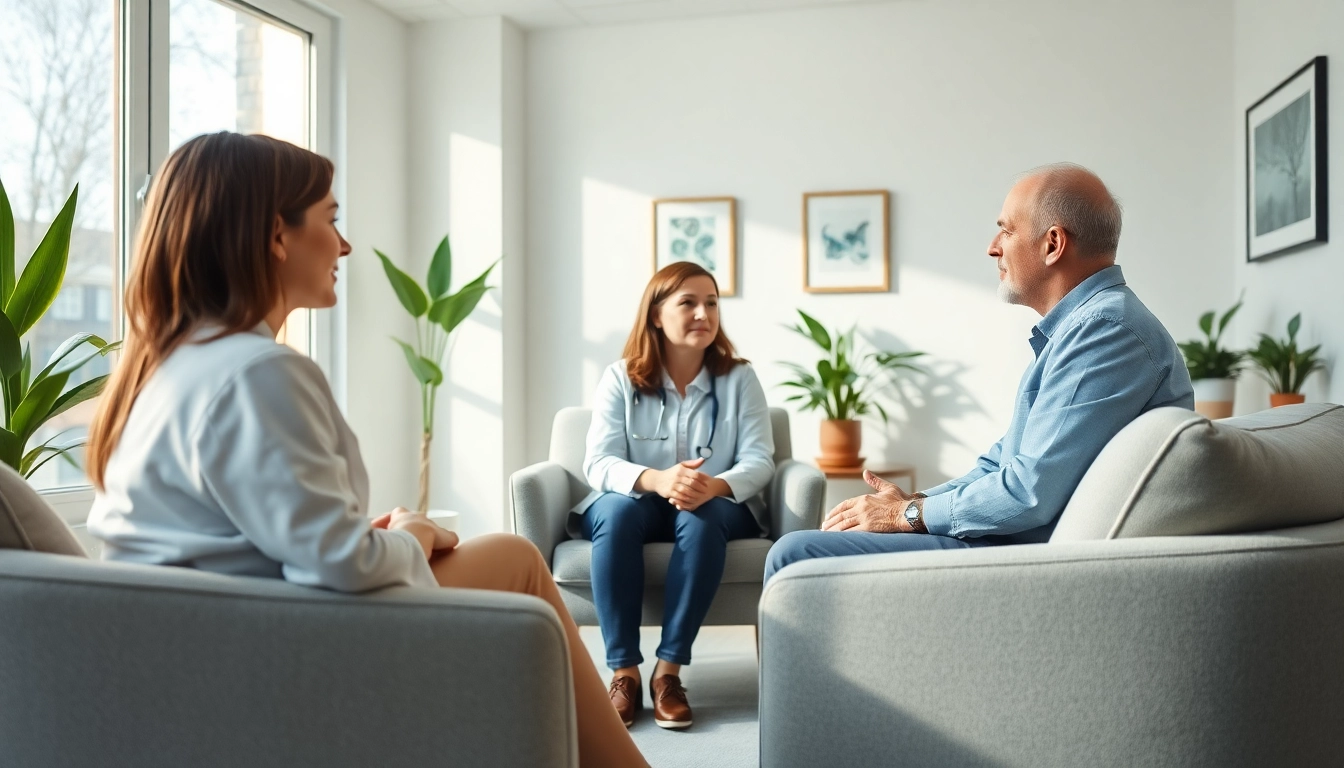CHMC psychiatry clinic India showcases a psychiatrist consulting with a patient in a calm environment.