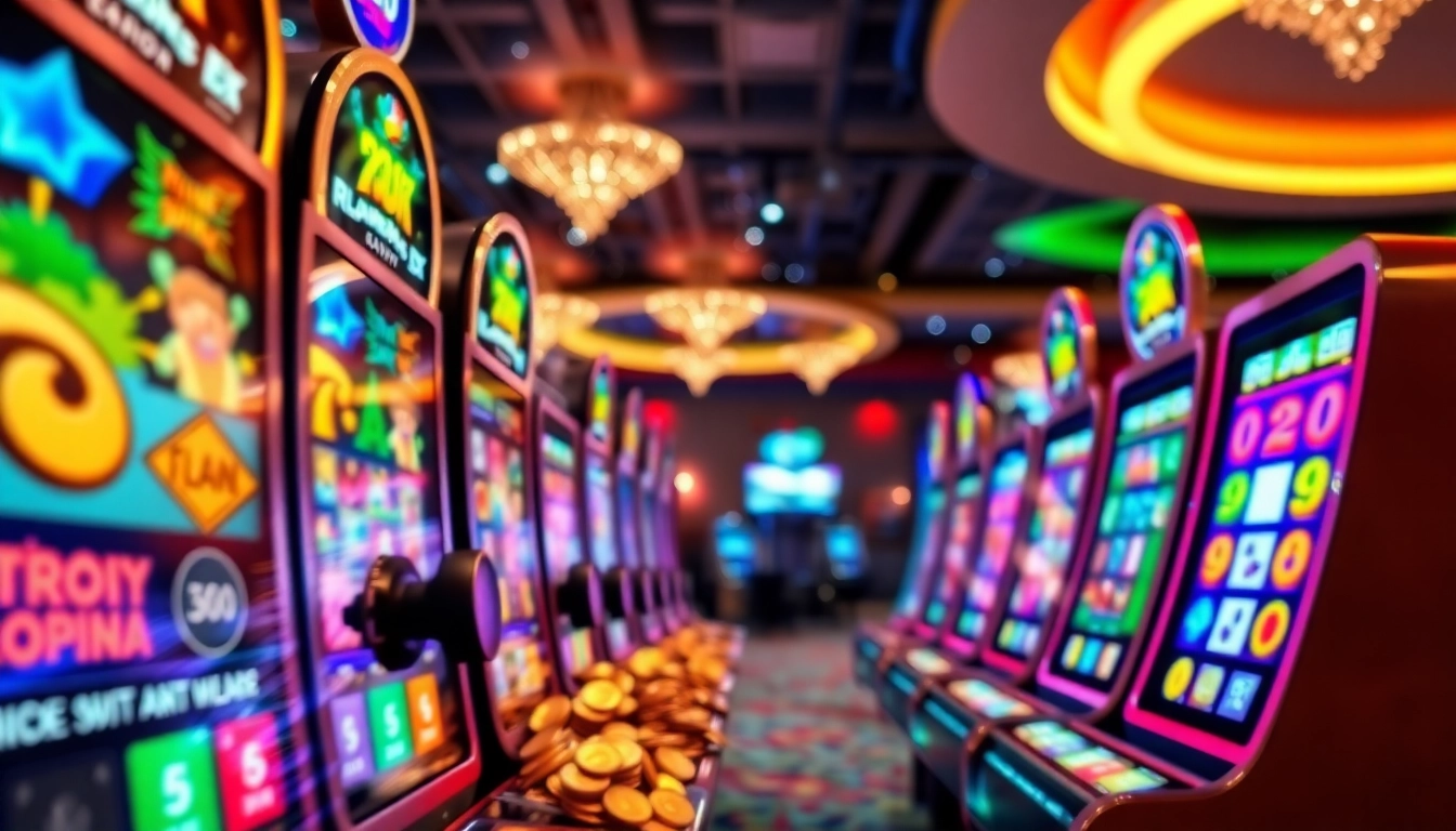 Engaging online slots UK displays with vibrant reels and lively casino ambiance.