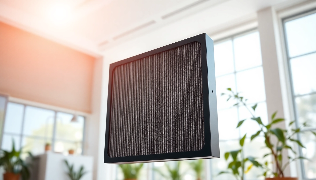 HEPA filter designed for optimal air purification and allergen removal in a bright setting.