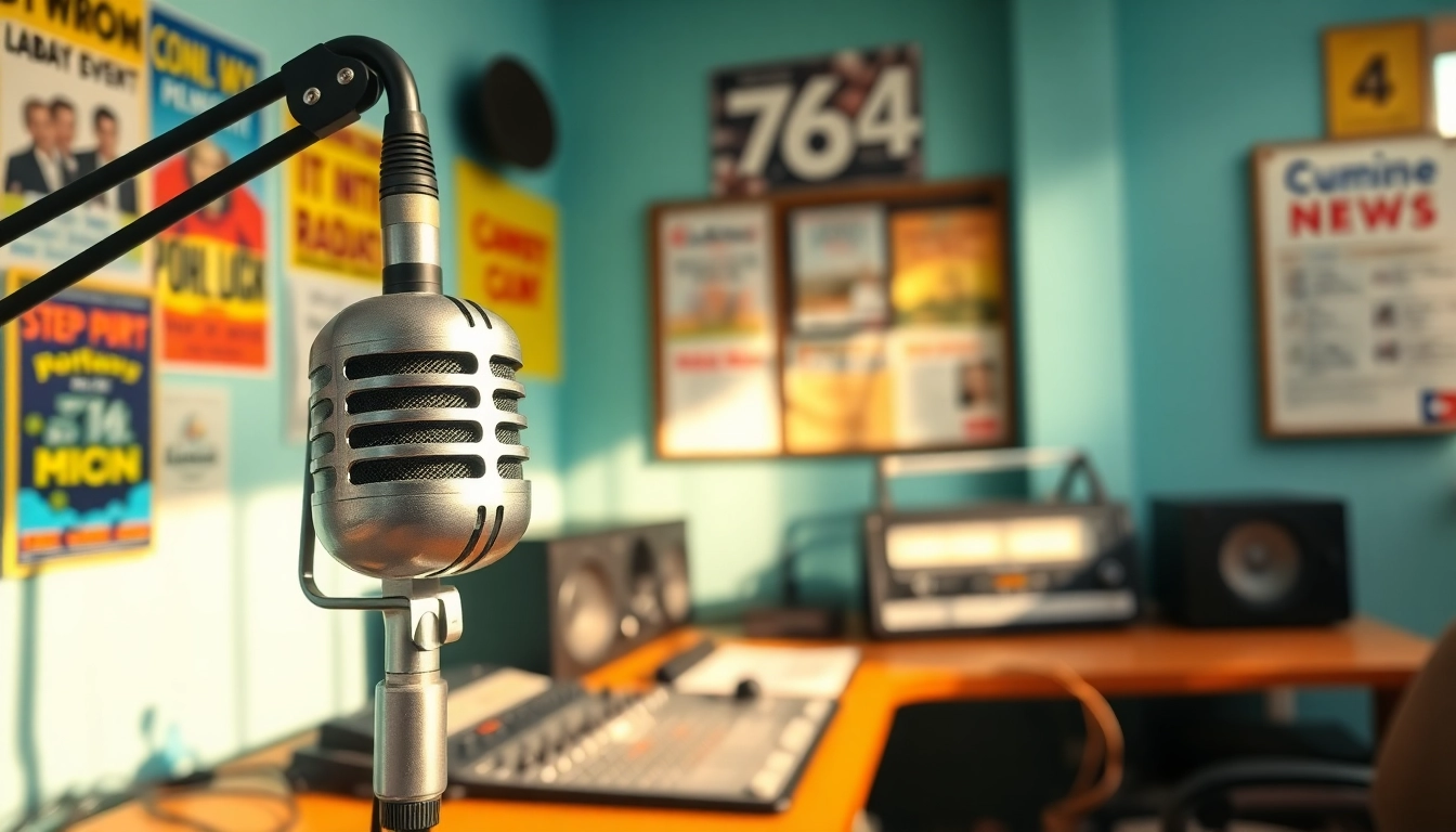 Engaging broadcast setup at hometownstation.com showcasing community news and events.