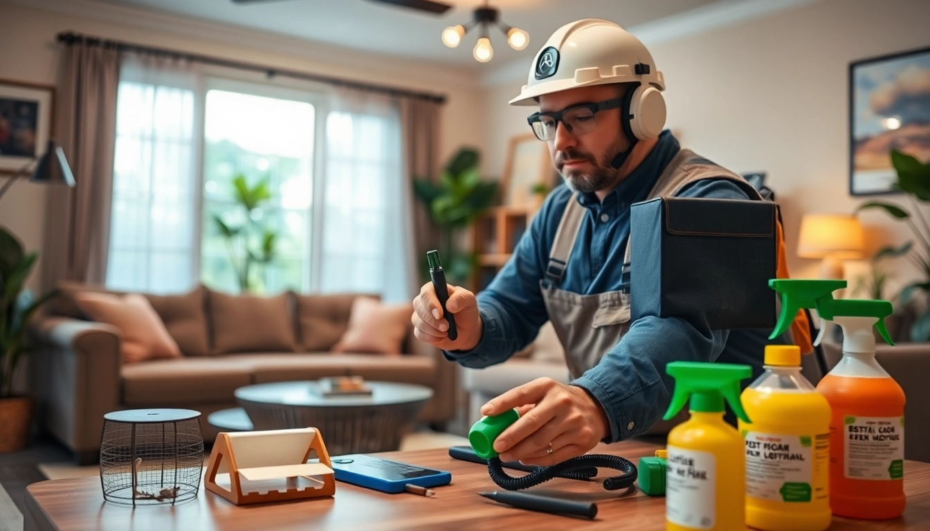 Affordable bug exterminator showcasing pest control tools in a professional setting.