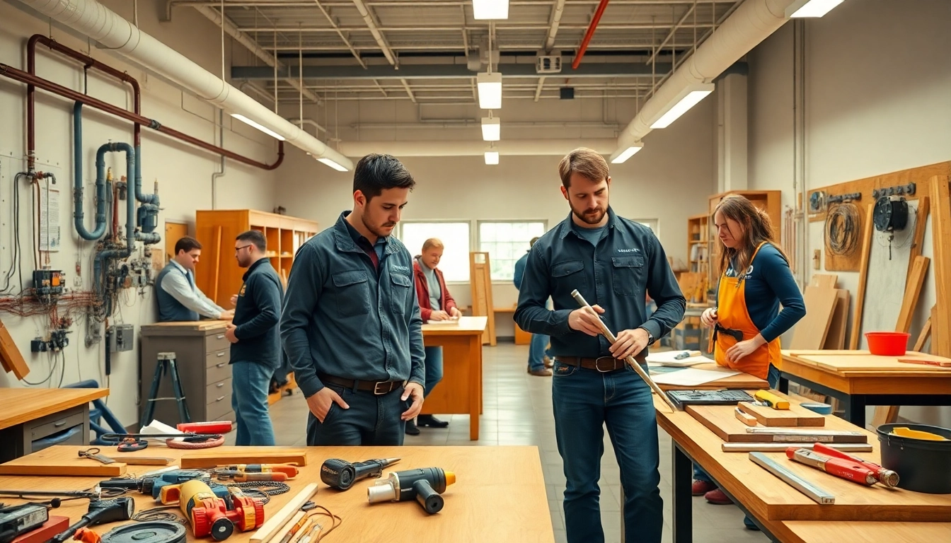 Trade School Tennessee students participating in hands-on vocational training in a dynamic learning environment.