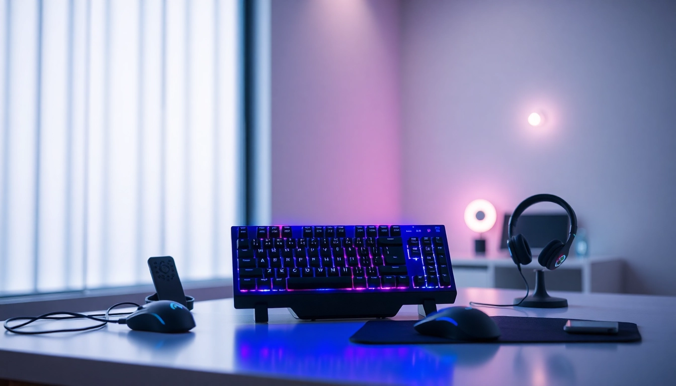 Engaging gaming setup showcasing 79king features like colorful RGB lights and sleek accessories.