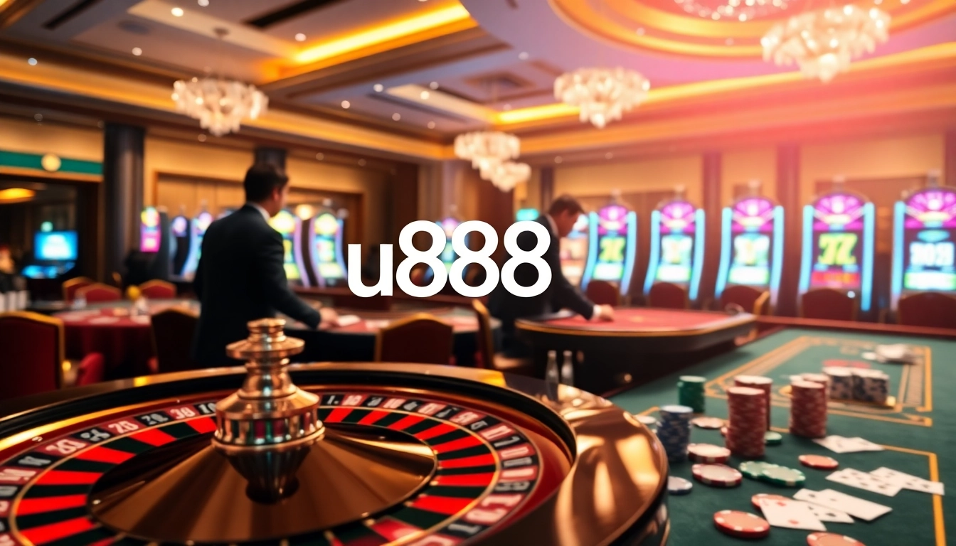 u888 love celebrates the thrill of casino gaming with vibrant slot machines and roulette tables.