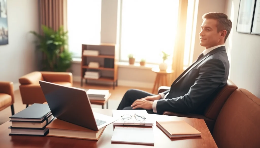 Engaging personal injury lawyers at https://www.wcfjustice.com in a professional office setting.