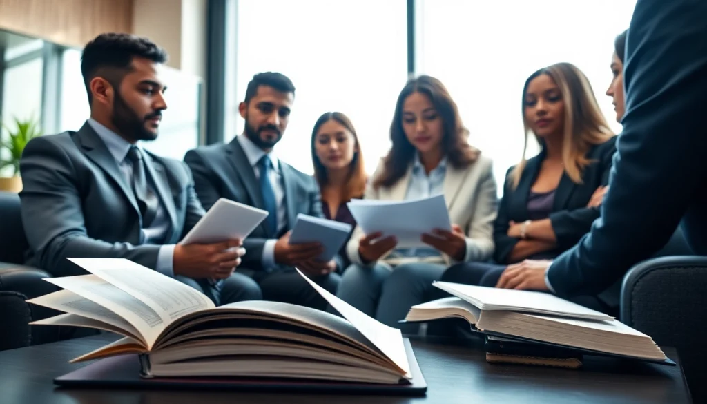 Engaged attorneys collaborating with a client at https://www.turnpikelaw.com in a professional legal consultation.