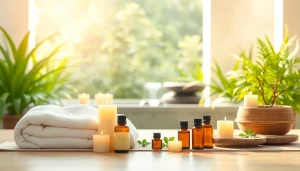 Appréciez l'ambiance apaisante de https://kolivent.com avec des huiles essentielles et des bougies.