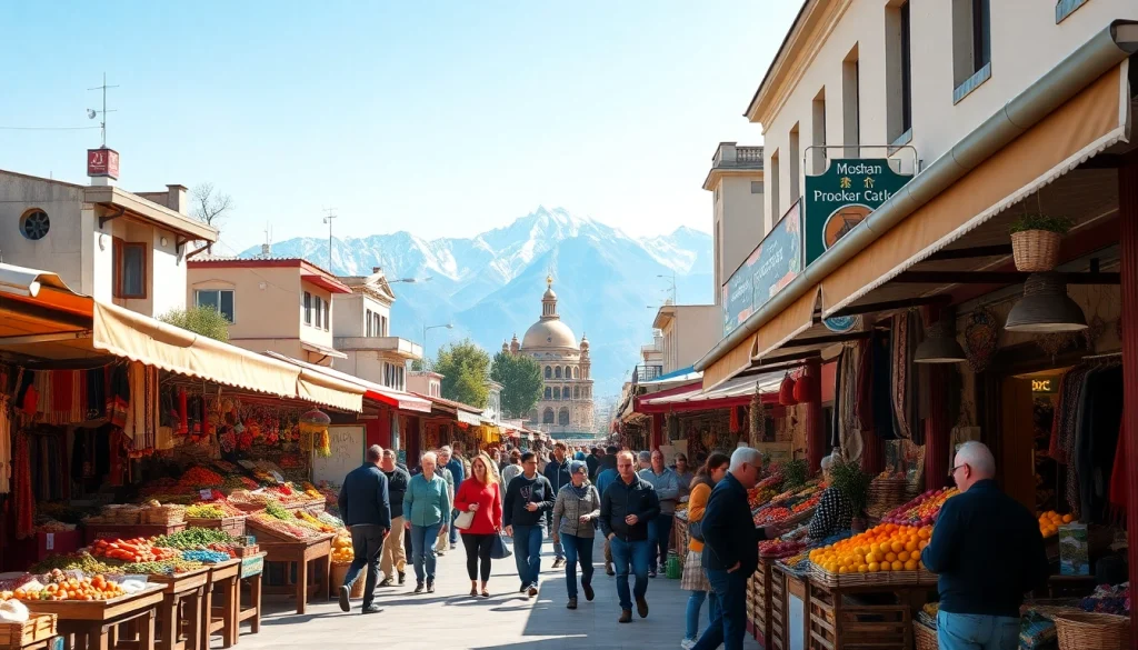 Experience vibrant local culture at https://albmaftoh.com with a busy bazaar scene in Almaty.