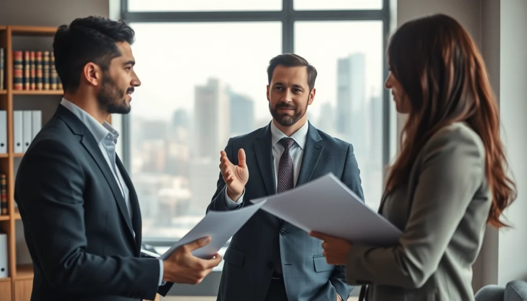 Consulting with an attorney at https://www.expertlawattorneys.com in a modern office, emphasizing professionalism.