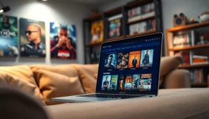 Browse film selections on https://bandarlayarkaca21.com with a cozy streaming setup.