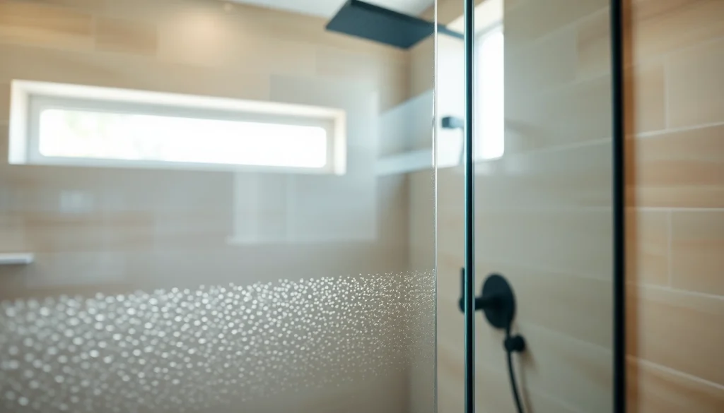 Paroi de douche sirhona élégante et moderne dans une salle de bain lumineuse avec finition en verre transparent.