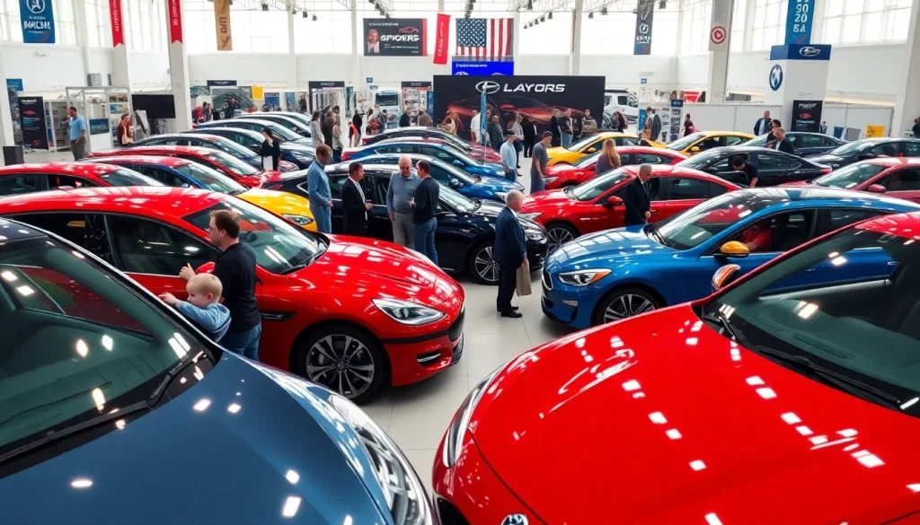 Experience the excitement at the Auto Cars Show featuring vibrant vehicles and enthusiastic attendees.