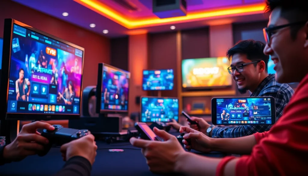 TV88 online gaming experience showing users engaging in immersive gameplay