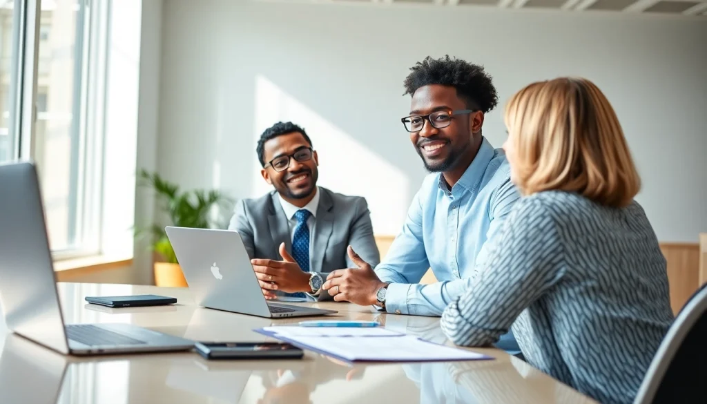 Engaging consultation at https://www.steinhardtlawfirm.com between a lawyer and a client in a bright office.