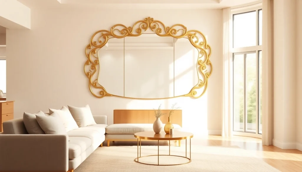 Enhance your space with bespoke mirrors from https://merithome.co.uk, displayed in a bright living room setting.