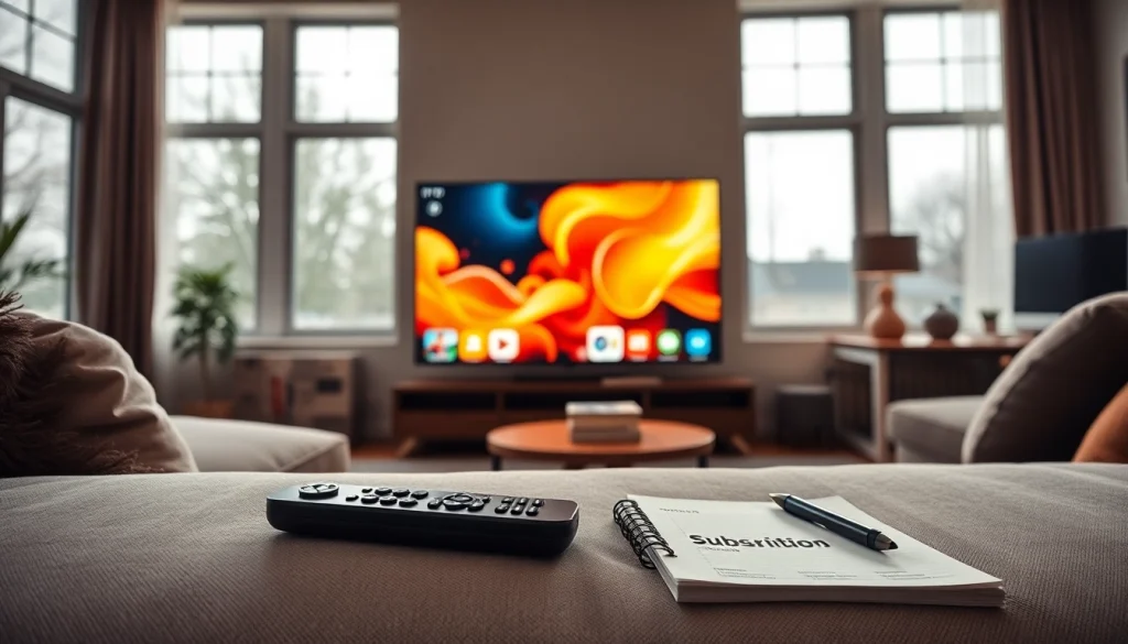 Compra de iptv comprar en un salón moderno con tecnología avanzada y ambiente acogedor.