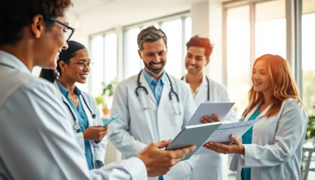 Engaging medical consultation scene at https://www.medexdtc.com showcasing healthcare professionals discussing patient care.