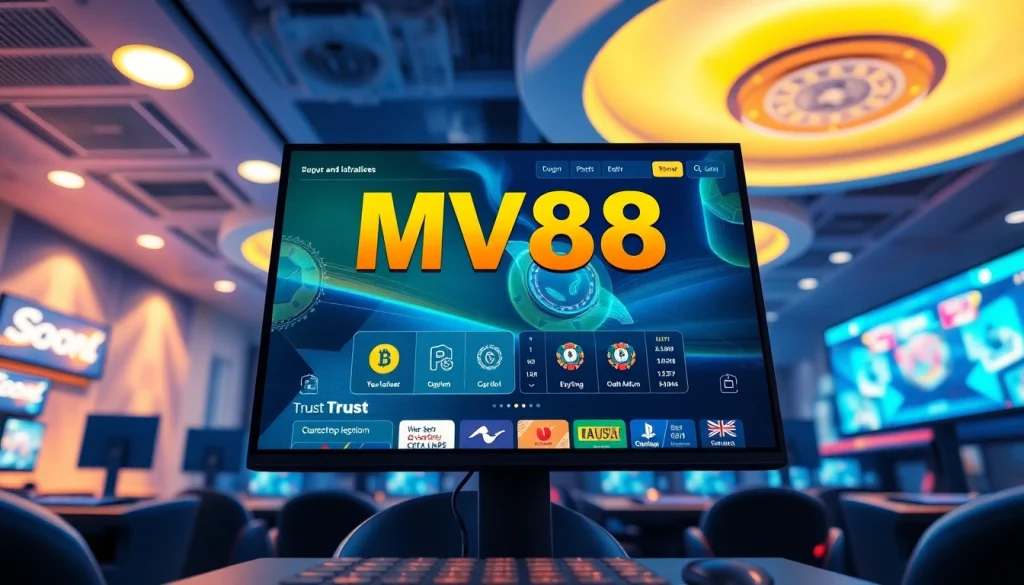 MV88 online gaming interface featuring USDT transactions and engaging visuals