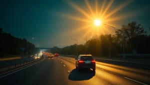 Un vehicul pe autostrada din Cehia, evidențiind importanța vignetelor cehia pentru o călătorie legală.