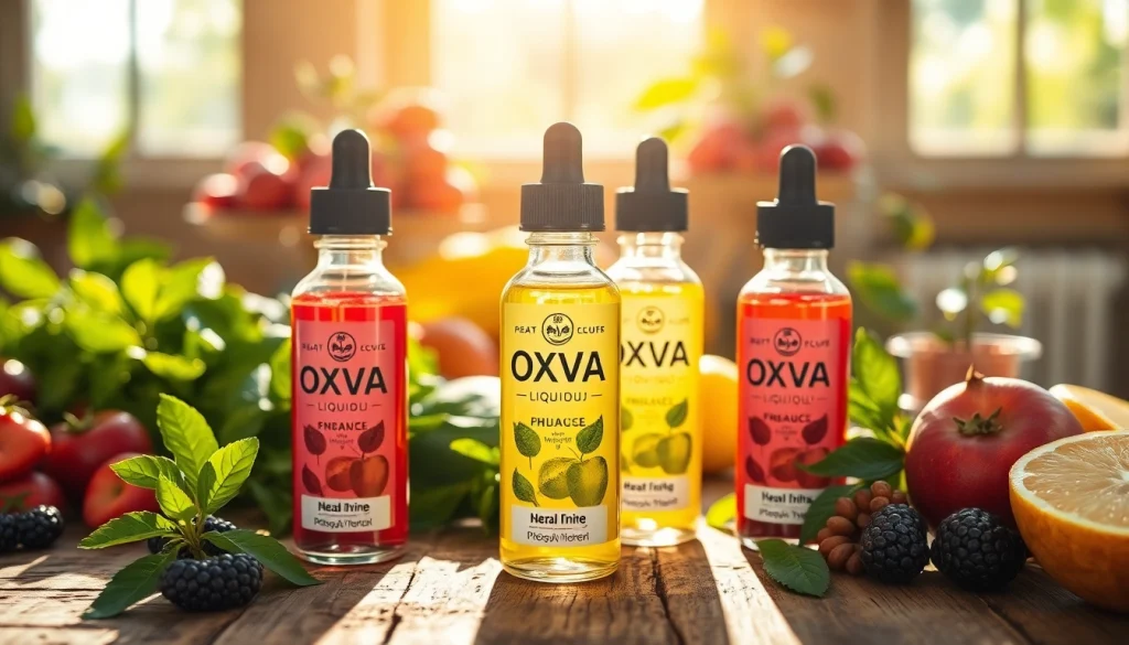 Erleben Sie den Geschmack von Oxva Liquid in einer stilvollen Präsentation mit frischen Zutaten.