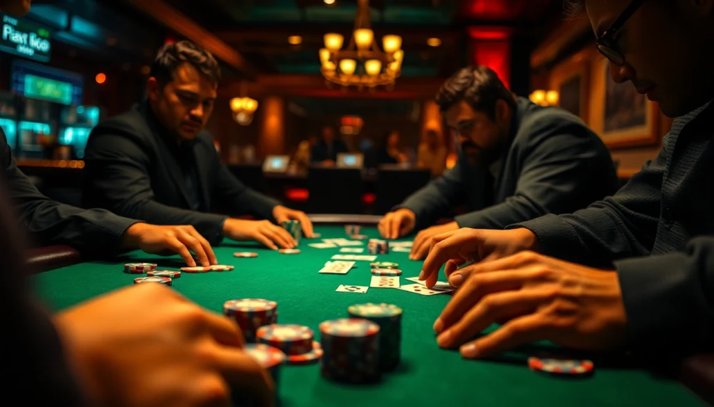 Mainkan Domino88 poker game dengan intensitas tinggi di meja kasino yang menarik.