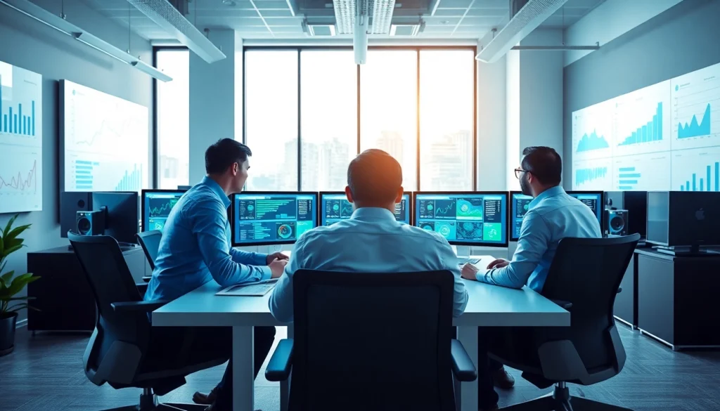 Team discussing Managed Services Fredericksburg solutions in a modern office setting.