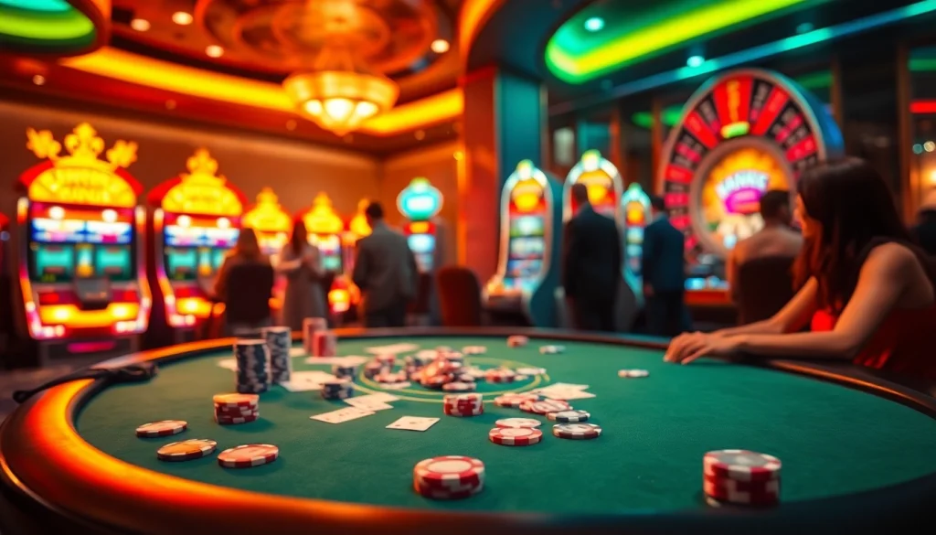 Experience the thrill of high-stakes gambling at KJC AC's luxurious casino tables filled with action and excitement.