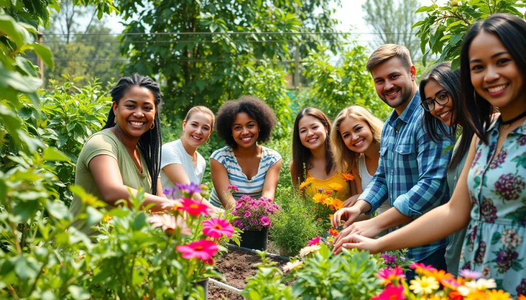 Community garden collaboration at https://www.unsustainablemagazine.com showcasing sustainable practices.