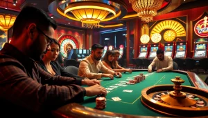 Experience the thrill of poker at Hi88 red, showcasing exciting gameplay and vibrant casino atmosphere.