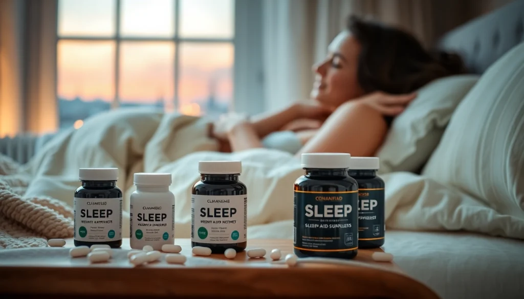 Enhance your sleep aid for weight loss with a calming bedroom scene featuring effective supplements.