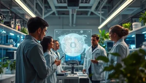 Engage with www.trilgameshproject.com through a vivid representation of scientific exploration at a futuristic lab.