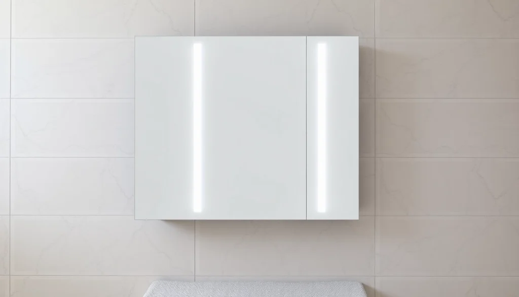 Ideal sonni Spiegelschrank bietet stilvolle Beleuchtung und praktischen Stauraum im Bad.