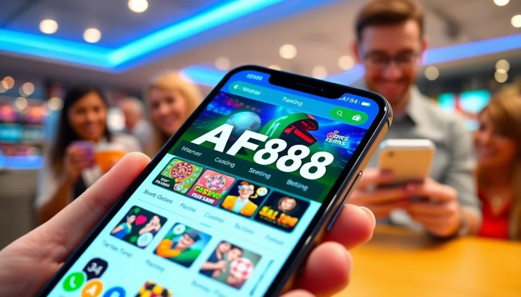 Engaging AF88 online betting interface showcasing vibrant games and user-friendly design.
