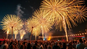 Experience breathtaking fireworks at https://5starfireworks.co.uk, showcasing a vibrant night sky filled with colorful explosions.