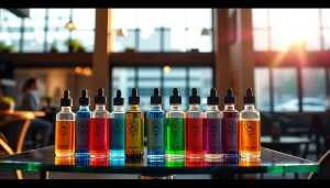 Entdecken Sie flüssige Vape-Produkte in einer eleganten modernen Umgebung.