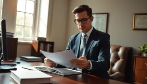 Advocate for justice at https://www.davidhardawaylaw.com, showcasing professionalism in a law office.