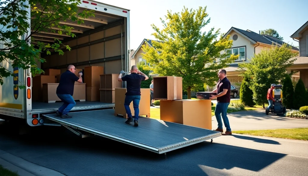 Professional movers loading a truck, showcasing services of a Toronto moving company.