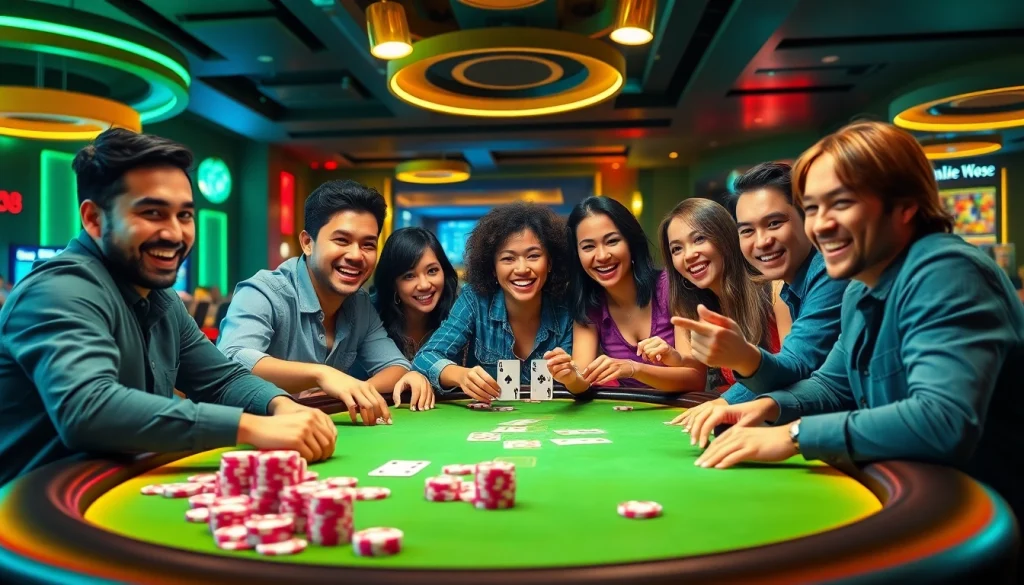 Permainan Domino88 poker game yang seru dengan teman-teman yang bersemangat.