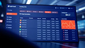 Discover trending coins listing features on a sleek digital platform with 24/7 support.