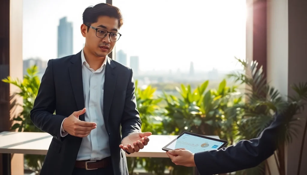 신용카드 현금화의 방법을 설명하는 금융 전문가와 현대적인 사무실 배경
