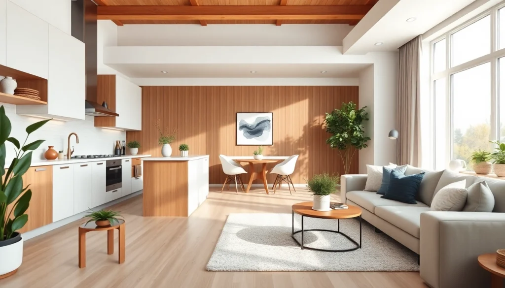 Explore an elegant home renovation showcasing a modern living room with stylish features.