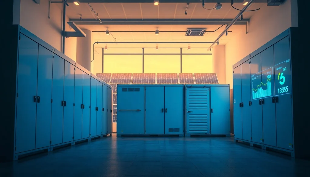 Innovative commercial storage solution integrating solar energy technology for efficient space management.